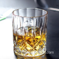 gold rim crystal embossed fancy whiskey glasses